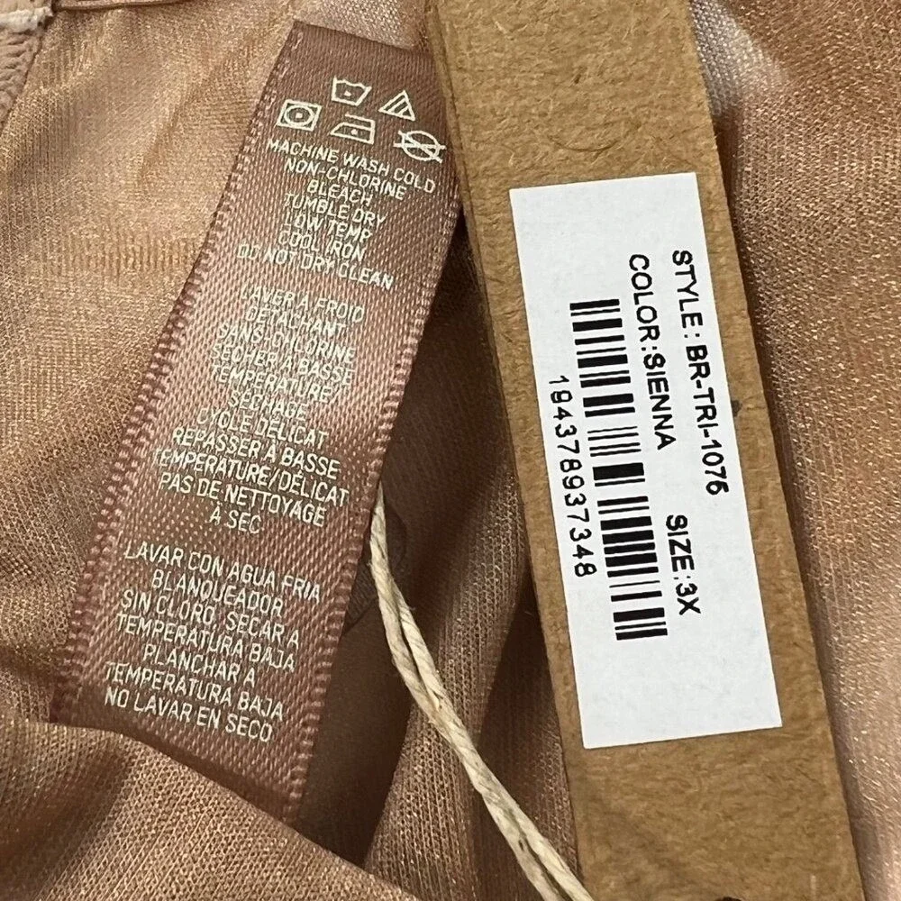 SKIMS Glissenette Triangle Bralette Sienna 3X - Picture 9 of 10